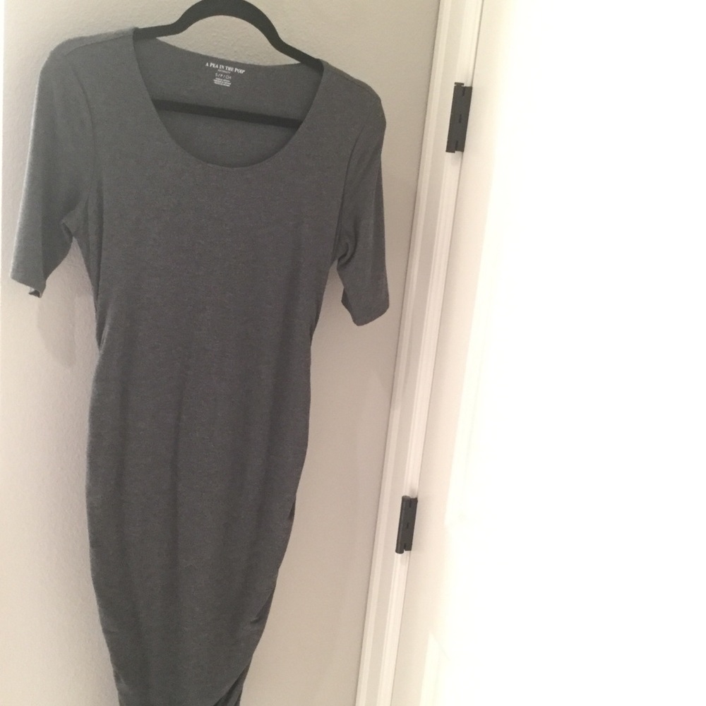 A Pea In The Pod Gray Maternity Dress
